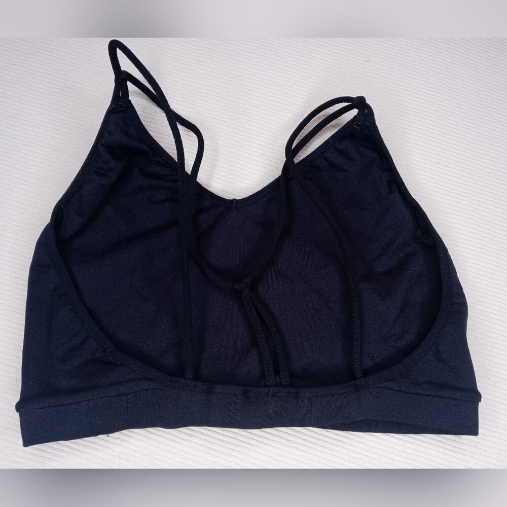 fabletics strappy Bra Black Size Medium Sporty Active Wear yoga gym outdoor